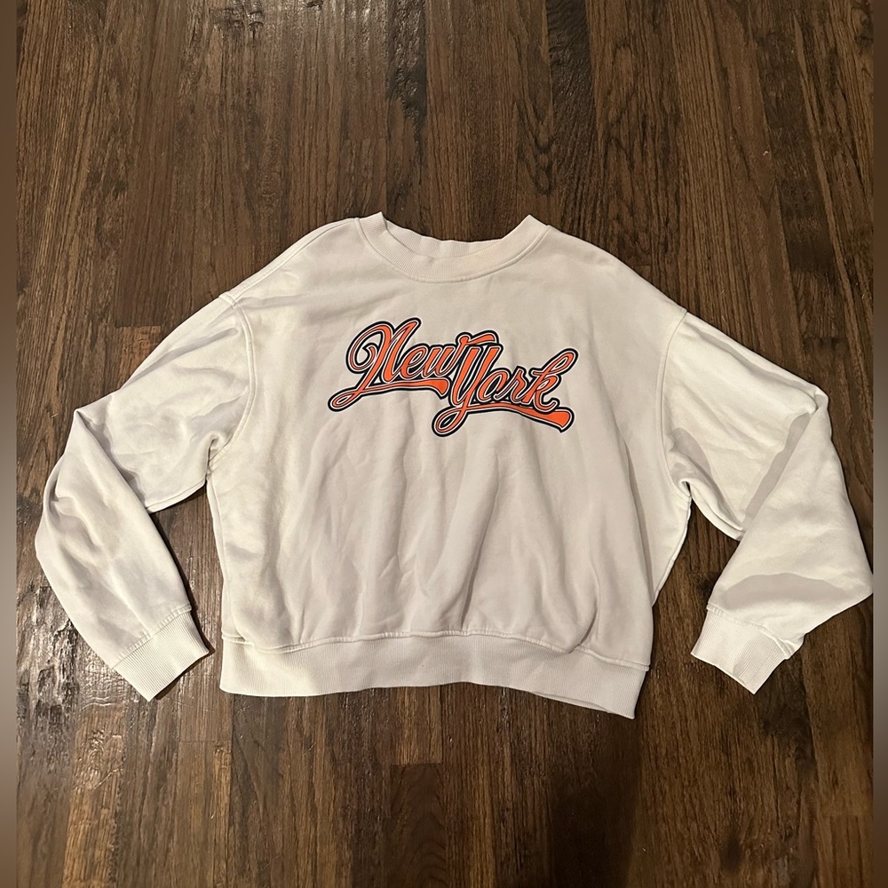 White New York sweatshirt, Size XL, H&M brand